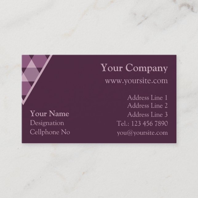 Triangles Decoration Business Card (Front)
