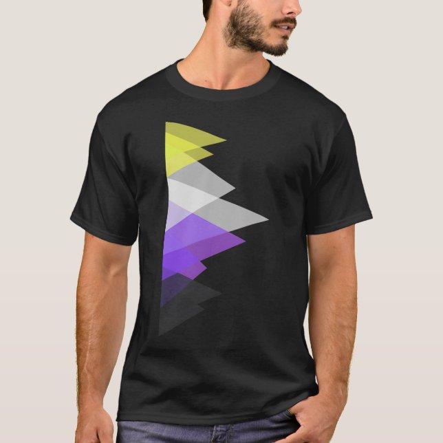 Triangles Enby T-Shirt (Front)