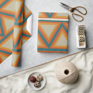 Triangles Geometric Colourful Wrapping Paper