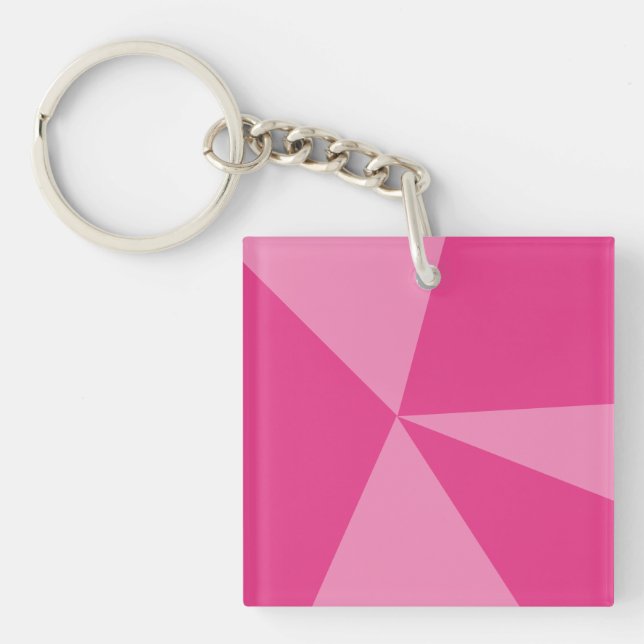 Triangles geometric pattern key ring (Front)