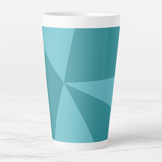 Triangles geometric pattern latte mug (Front)