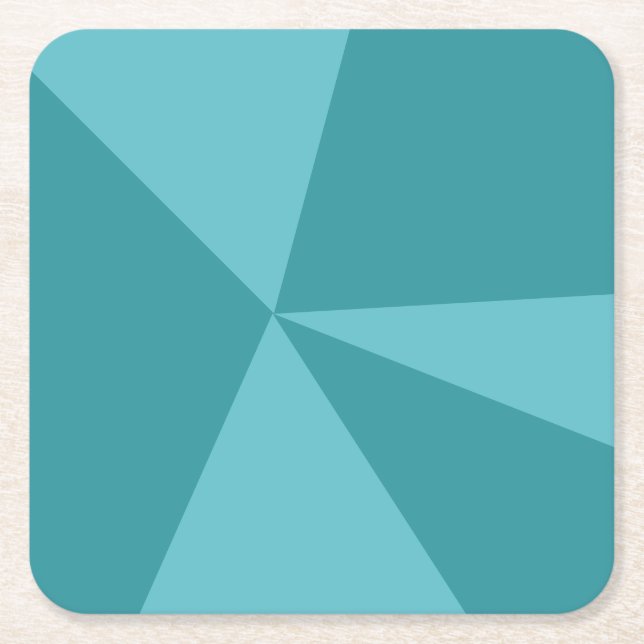 Triangles geometric pattern square paper coaster (Front)