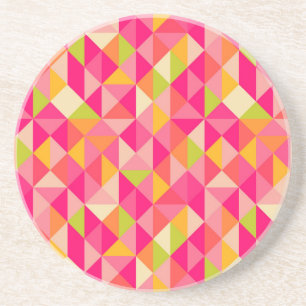 Triangles geometrical pattern coaster