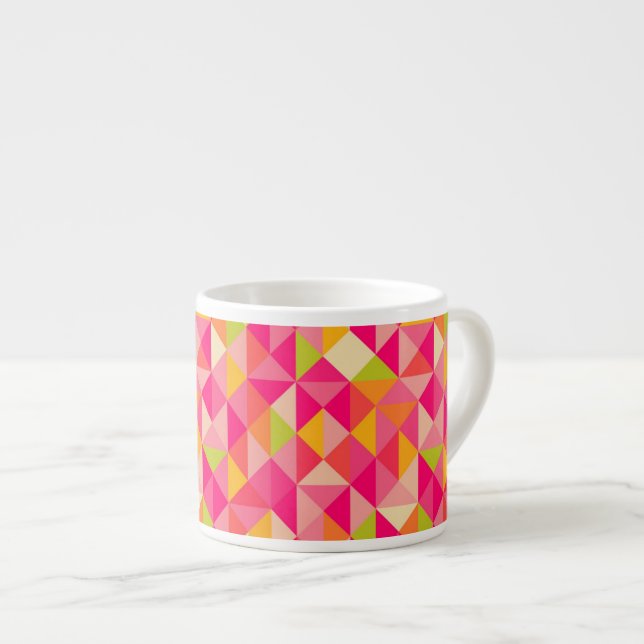 Triangles geometrical pattern espresso cup (Front Right)