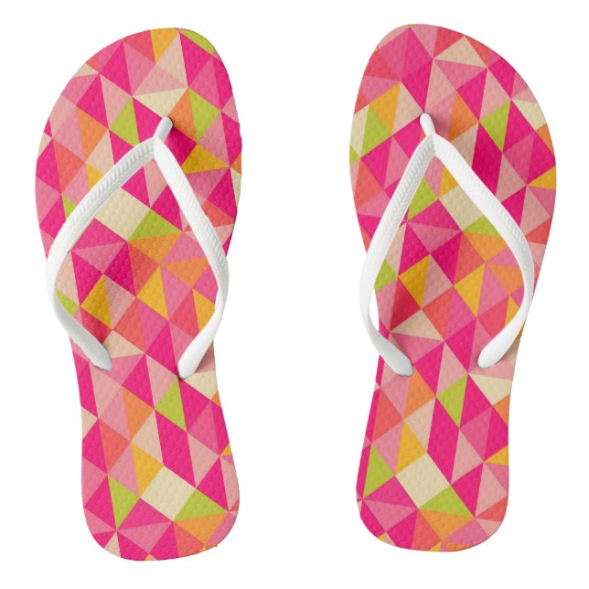 Triangles geometrical pattern flip flops (Footbed)