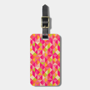 Triangles geometrical pattern luggage tag