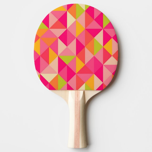 Triangles geometrical pattern ping pong paddle (Front)