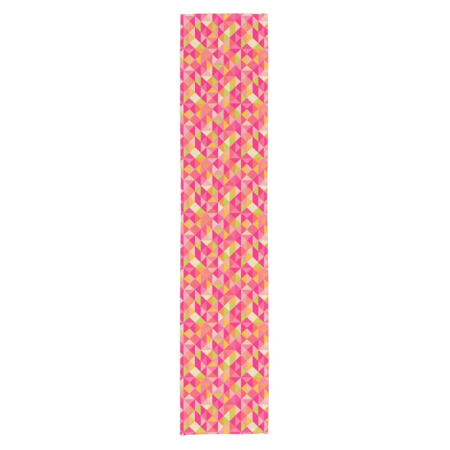Triangles geometrical pattern short table runner (Front)