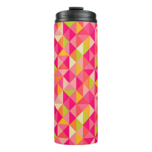 Triangles geometrical pattern thermal tumbler