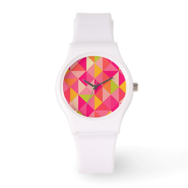 Triangles geometrical pattern watch (Front)