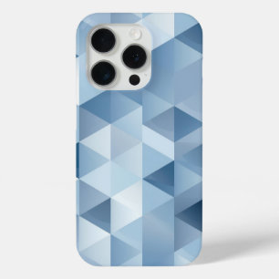 Triangles in blue and grey iPhone 15 pro case