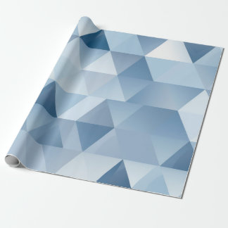 Triangles in blue and grey wrapping paper