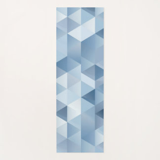 Triangles in blue and grey yoga mat