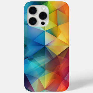 Triangles in rainbow colours iPhone 15 pro max case