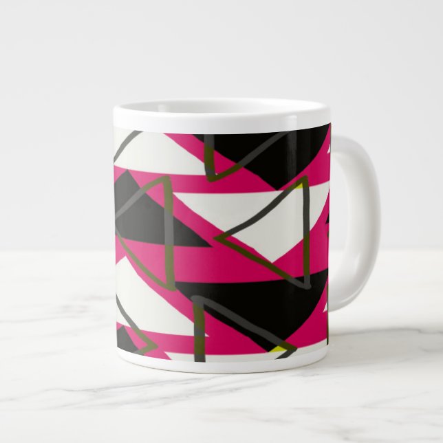 Triangles Large Coffee Mug (Front Right)