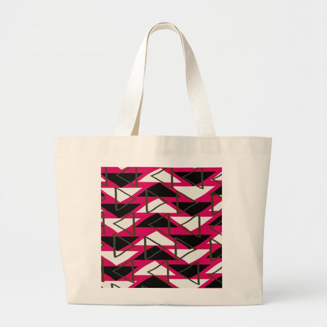 Triangles Large Tote Bag (Front)