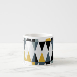 Triangles: Modern Vintage Geometric Pattern. Espresso Cup