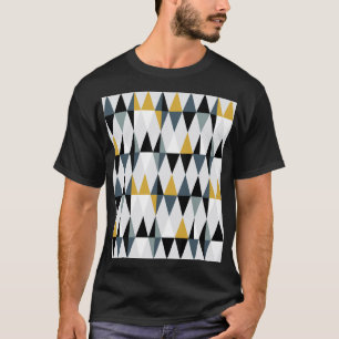 Triangles: Modern Vintage Geometric Pattern. T-Shirt