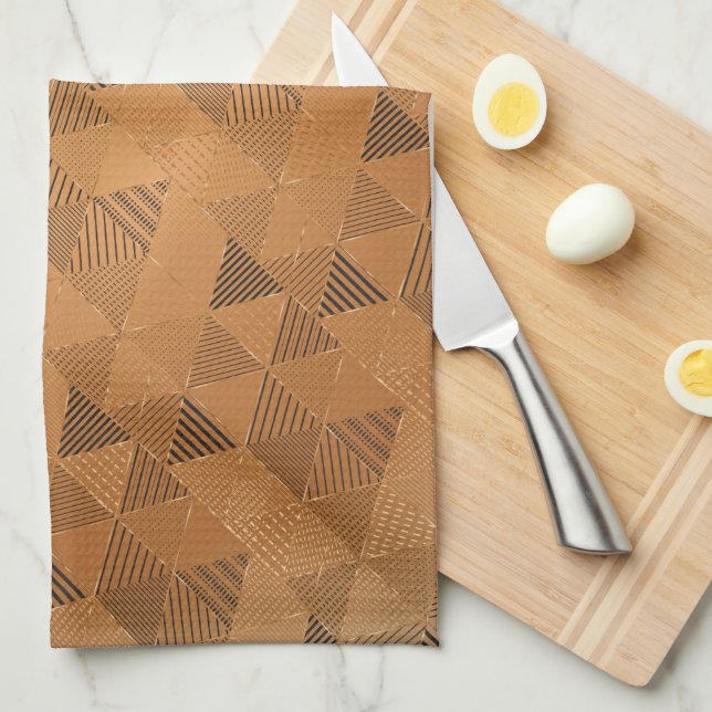 Triangles Pattern 5 Tea Towel (Quarter Fold)