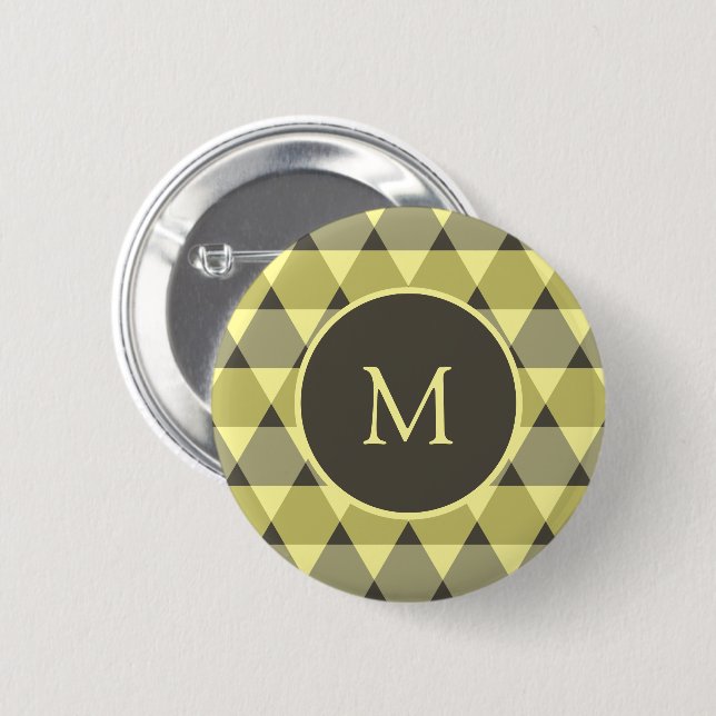 Triangles Pattern 6 Cm Round Badge (Front & Back)