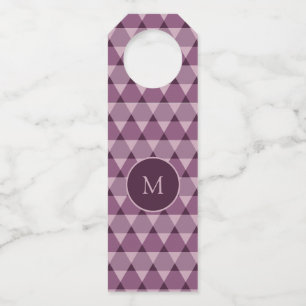 Triangles Pattern Bottle Tag