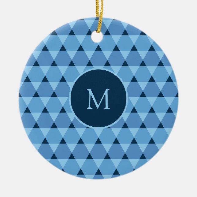 Triangles Pattern Ceramic Tree Decoration (Front)