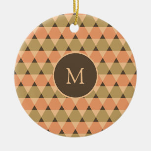 Triangles Pattern Ceramic Tree Decoration