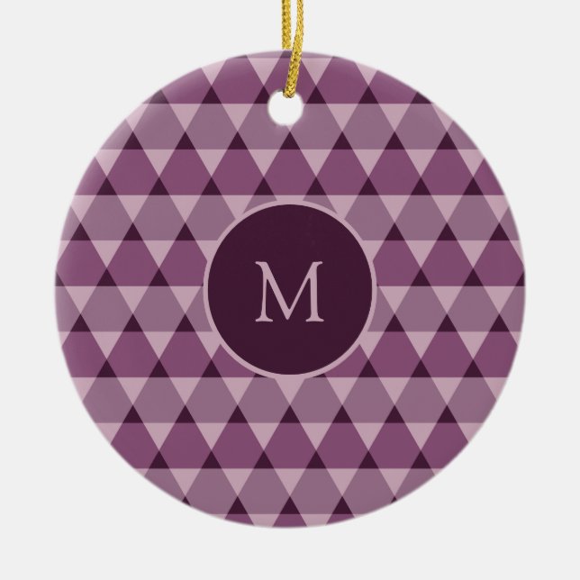 Triangles Pattern Ceramic Tree Decoration (Front)