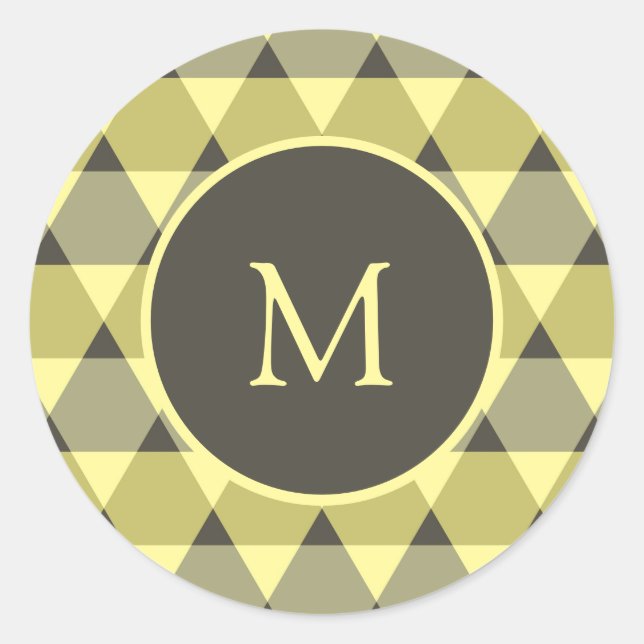 Triangles Pattern Classic Round Sticker (Front)
