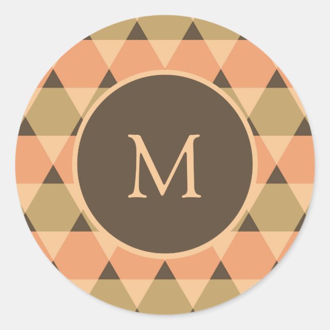 Triangles Pattern Classic Round Sticker (Front)