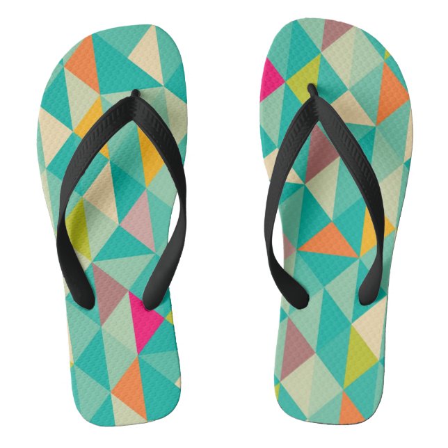 Triangles pattern flip flops (Footbed)