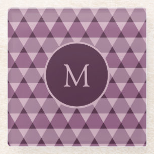 Triangles Pattern Glass Coaster