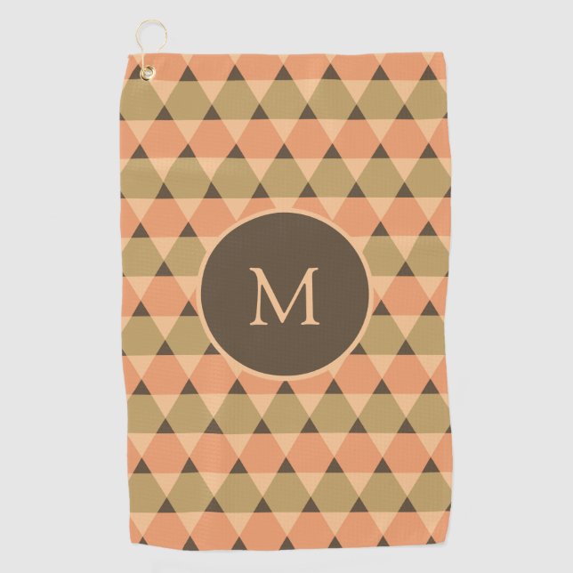 Triangles Pattern Golf Towel (Front)