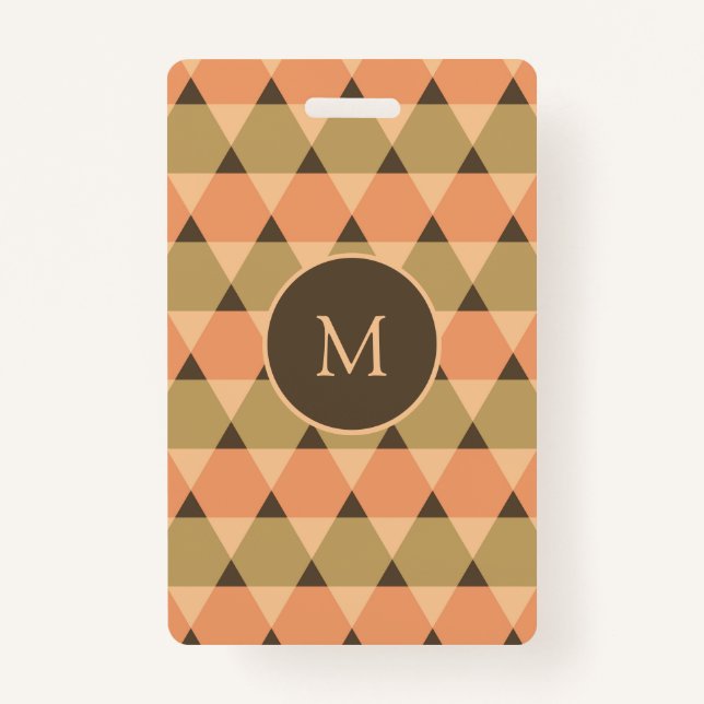 Triangles Pattern ID Badge (Front)