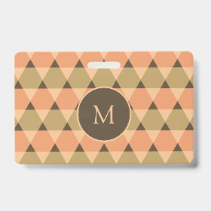 Triangles Pattern ID Badge