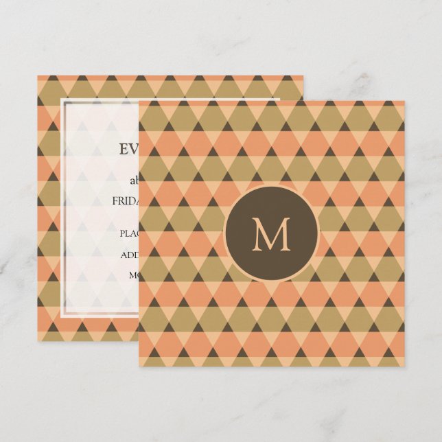 Triangles Pattern Invitation (Front/Back)