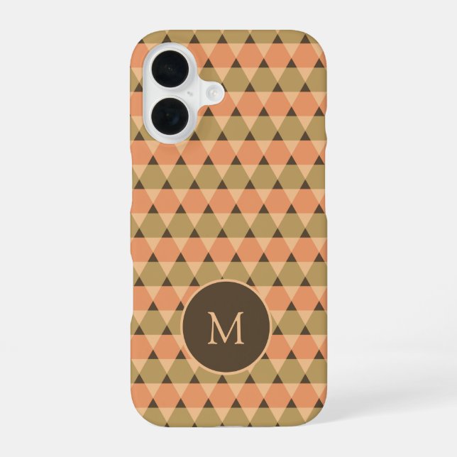Triangles Pattern iPhone 16 Case (Back)