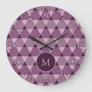 Triangles Pattern Large Clock