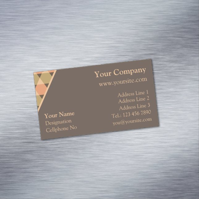 Triangles Pattern Magnetic Business Card (In Situ)