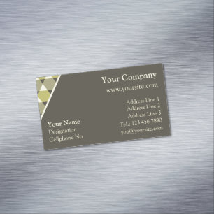 Triangles Pattern Magnetic Business Card
