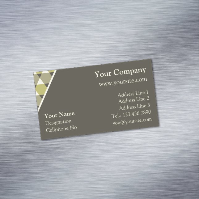 Triangles Pattern Magnetic Business Card (In Situ)