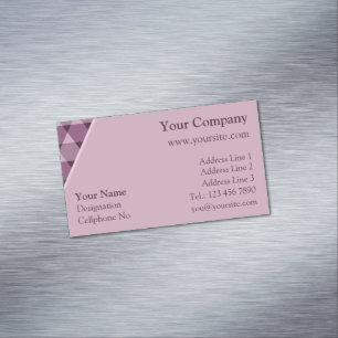 Triangles Pattern Magnetic Business Card