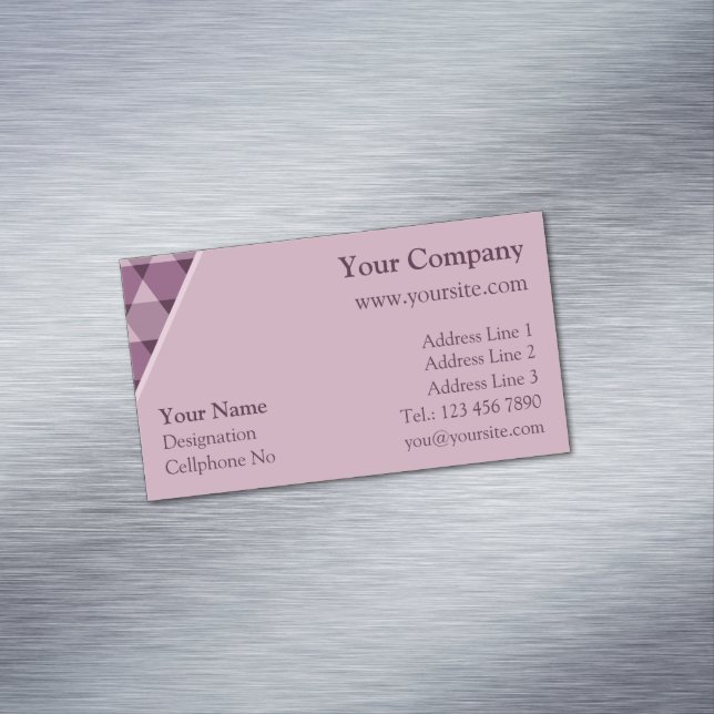 Triangles Pattern Magnetic Business Card (In Situ)