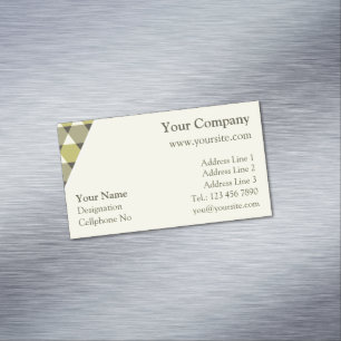 Triangles Pattern Magnetic Business Card