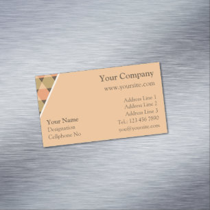 Triangles Pattern Magnetic Business Card