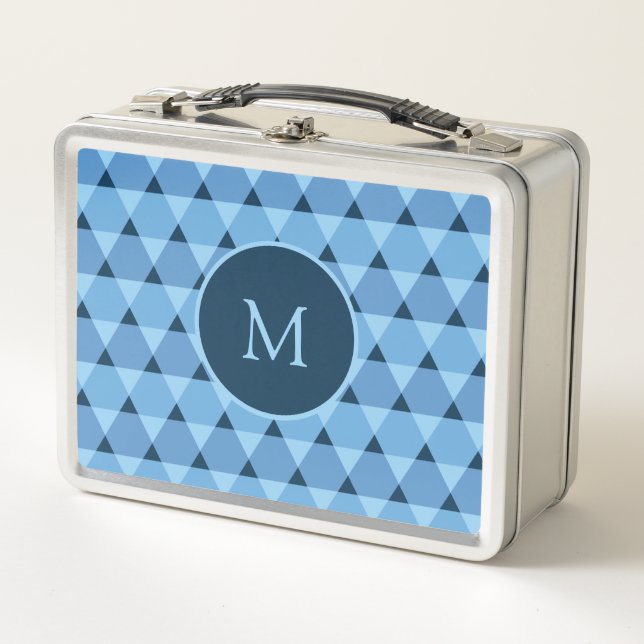 Triangles Pattern Metal Lunch Box (Front)