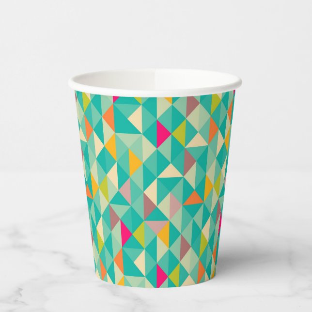 Triangles pattern paper cups (Left)