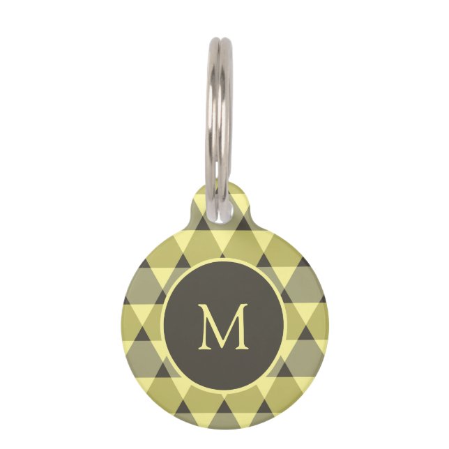 Triangles Pattern Pet Tag (Front)