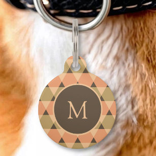 Triangles Pattern Pet Tag