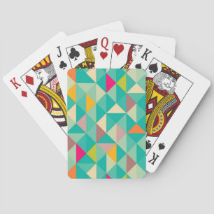 Triangles pattern playing cards